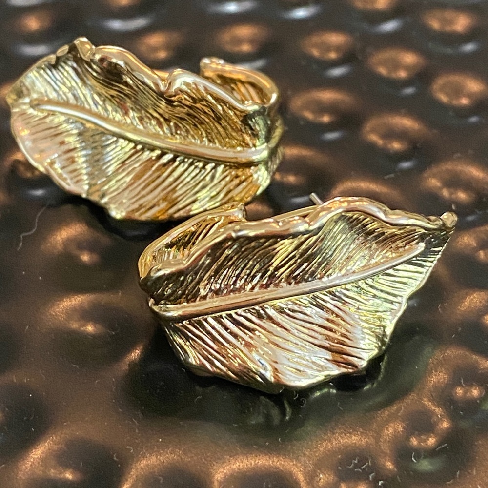 Gold tone earrings